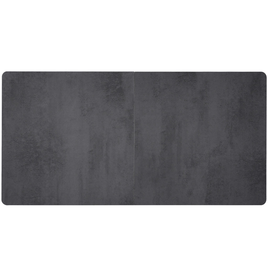 Tavolo rettangolare stile industriale nero e grigio con struttura in metallo