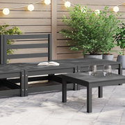 Set Divani da Giardino 2 pz Grigio in Legno Massello di Pino 805697