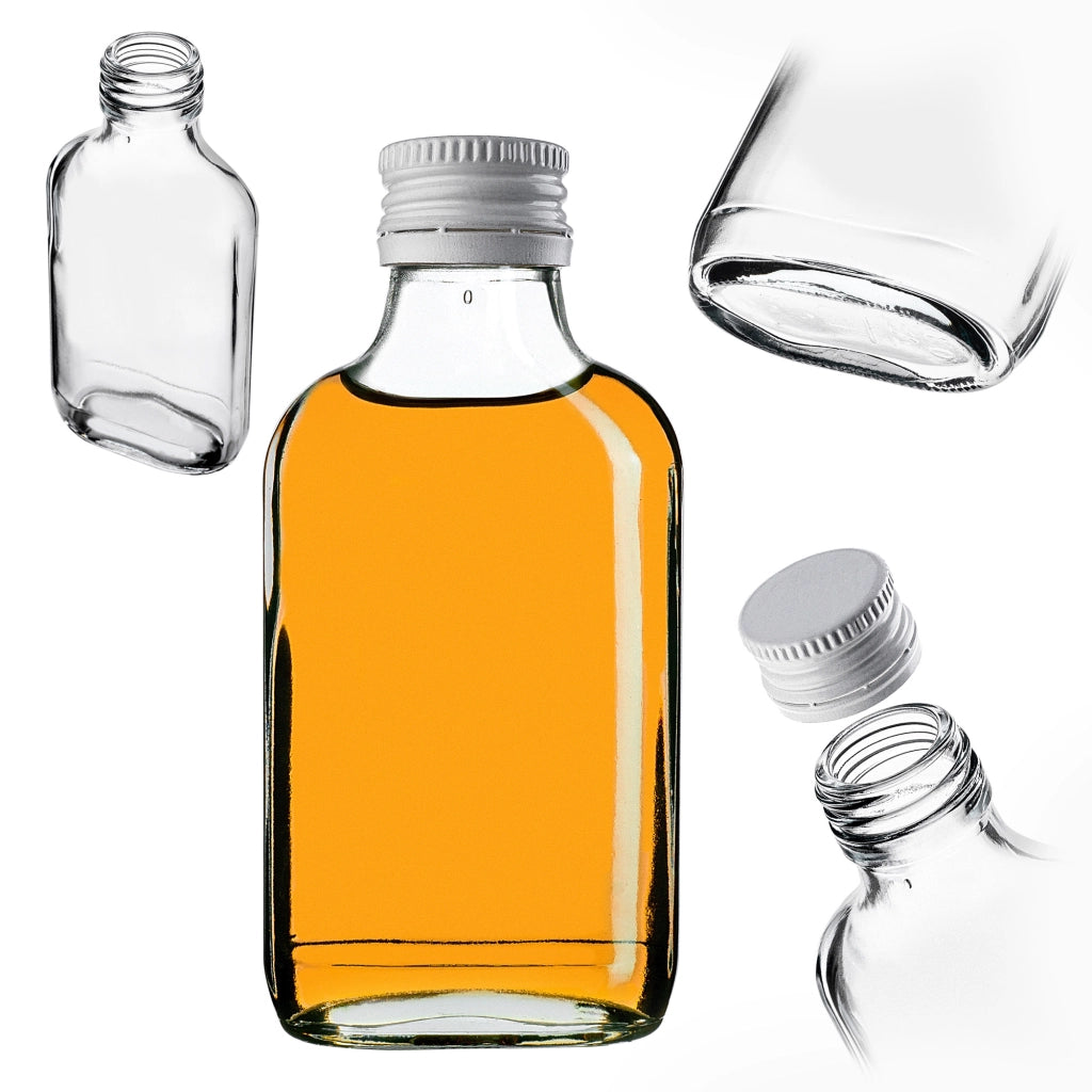 KADAX Flacone Flask 100ml Con Tappo Bianco 50pz.