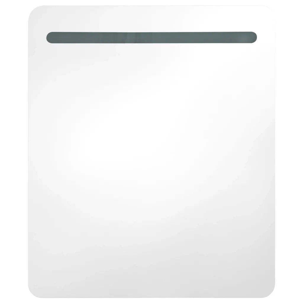 Armadietto Bagno con Specchio e LED 68x9x80 cm 285119
