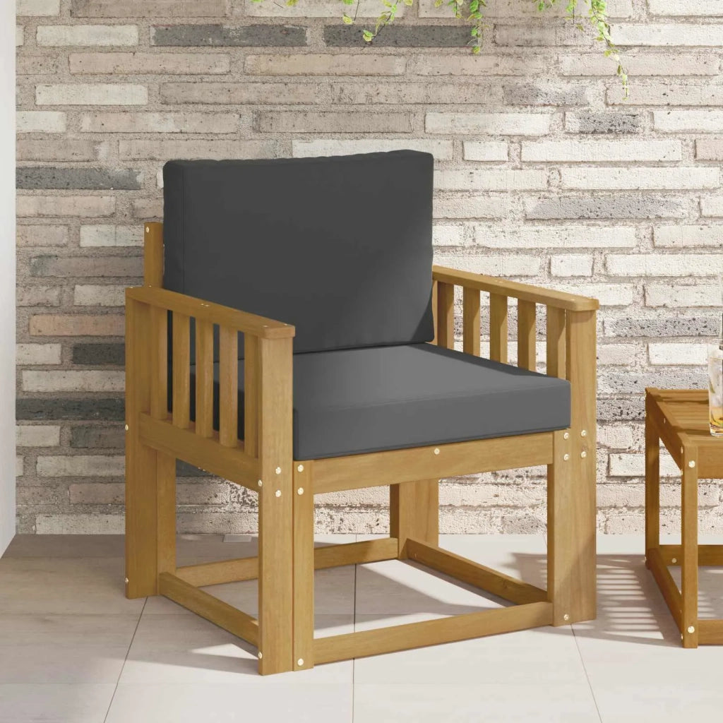 2 Pezzo Set di divani da esterno-Sofa da giardino Poliestere Bianco e Antracite 339606