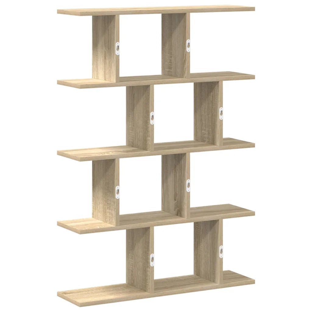 Mensola a Cubo da Muro 12 Scomparti in Truciolato Rovere Sonoma 860015