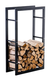 Scaffale portalegna KERI V3 nero opaco 25x60x100 cm