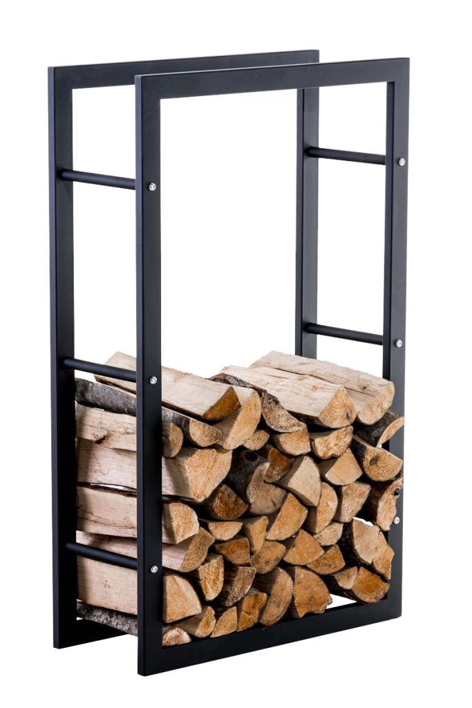 Scaffale portalegna KERI V3 nero opaco 25x60x100 cm