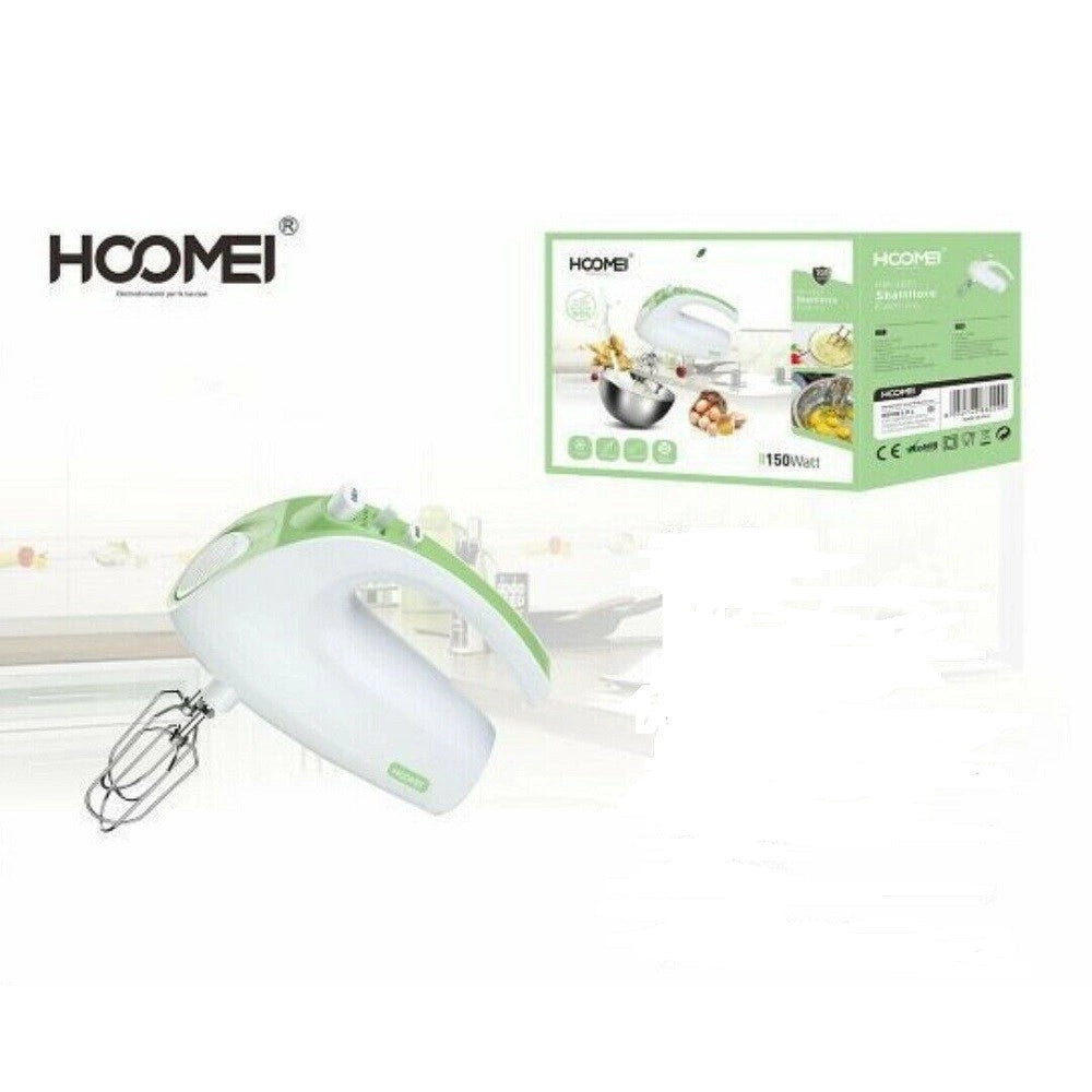Trade Shop - Sbattitore Elettrico 5 Velocita' Frullatore Impastatore 150 Watt Hoomei Hm-6855 -