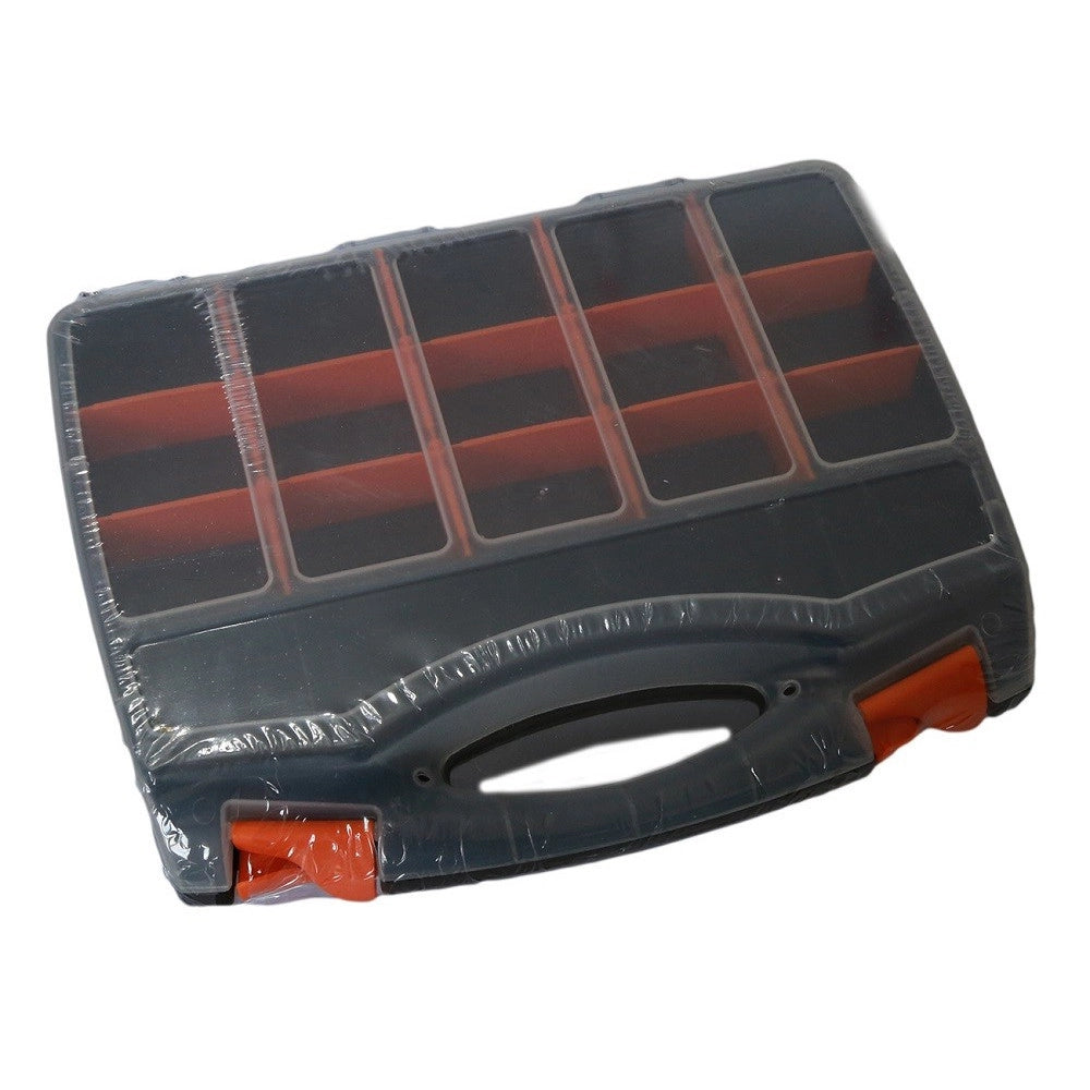 Trade Shop - Valigetta Cassetta Porta Attrezzi E Minuteria Organizer 37x30x8 Cm 31 Scomparti -