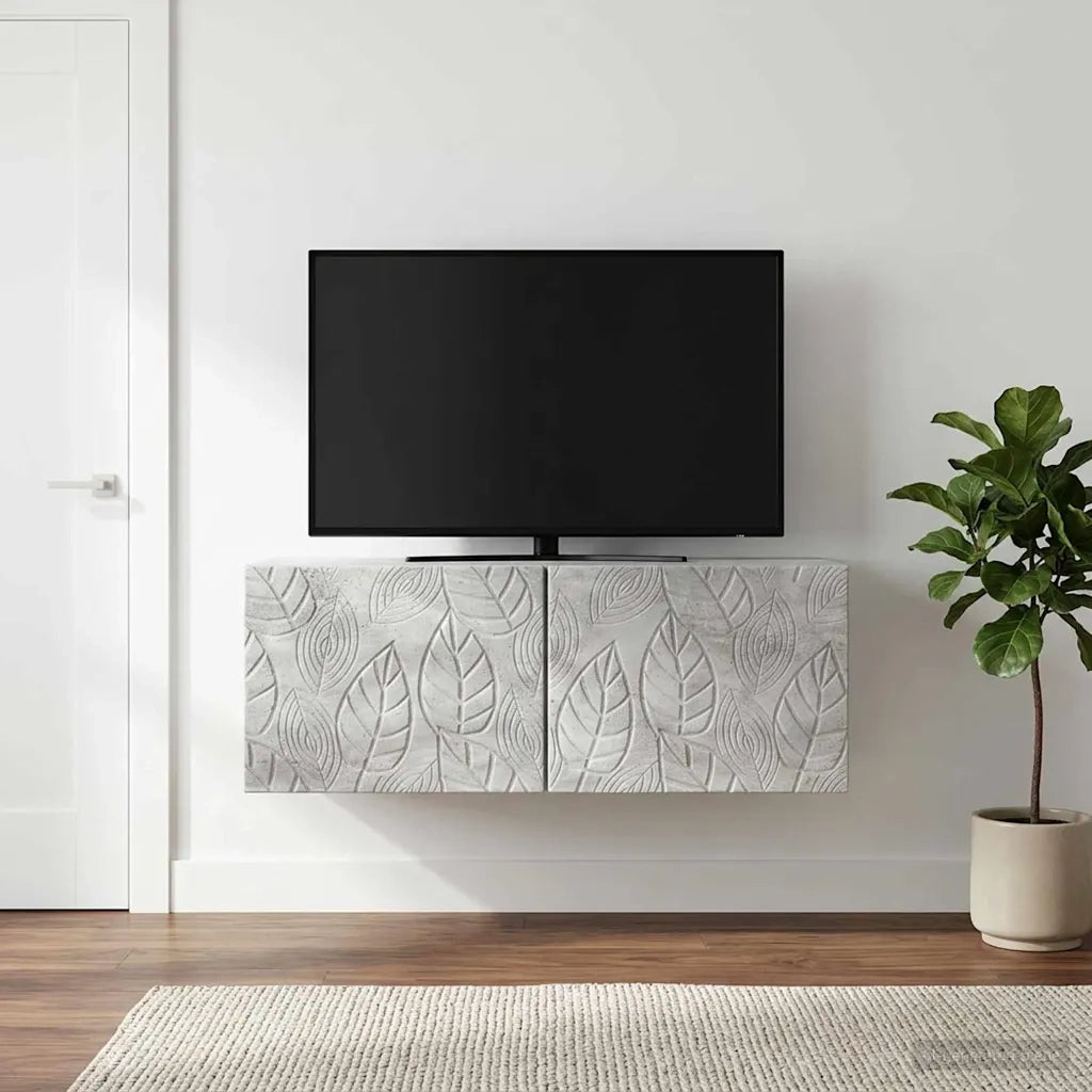 Mobile Porta TV da Muro 59,5 x 31 cm Grigio Cemento 898878