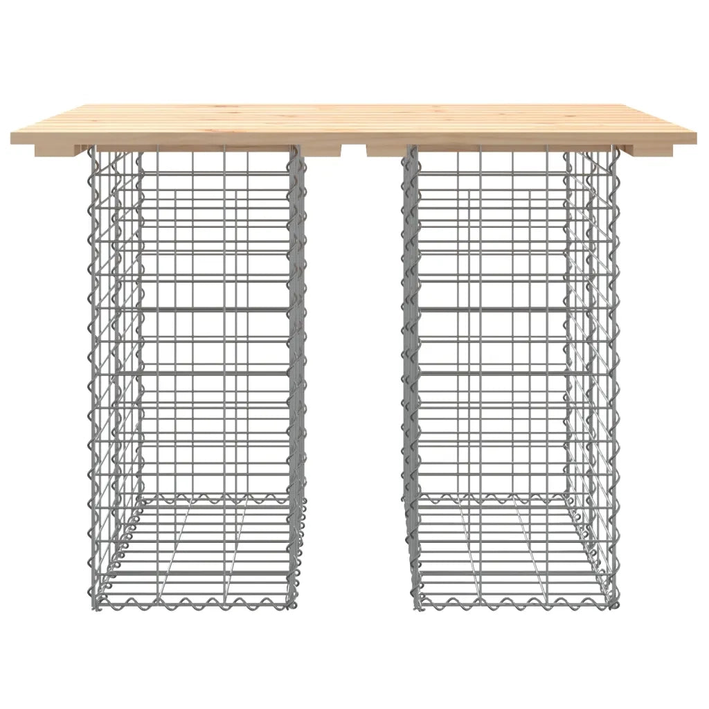 Tavolo da Giardino | Tavolino da esterno in gabbione design 100x70x72 cm in legno massello di pino