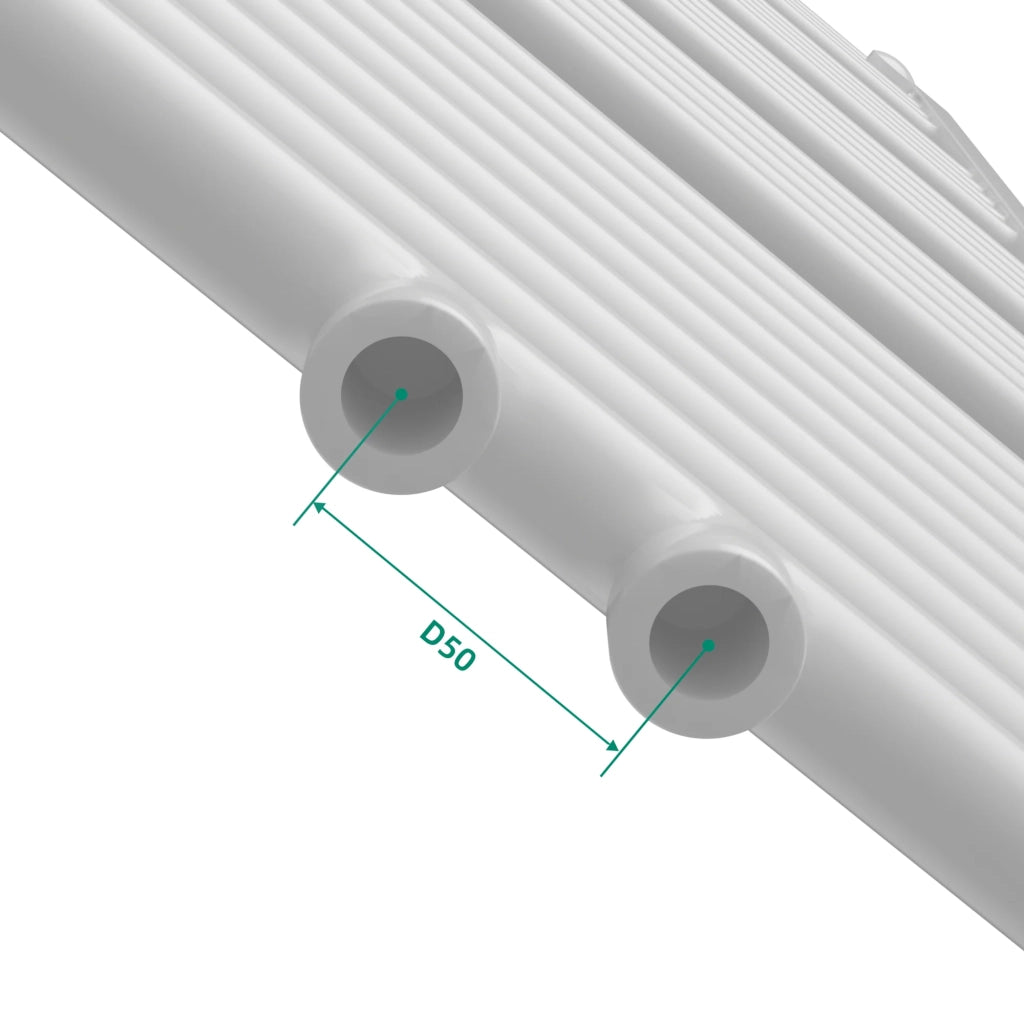 Radiatore scaldasalviette da bagno acciaio 160 x 60 cm bianco 03_0010429