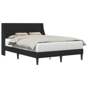 Letto matrimoniale | Letto per adulti | Struttura del letto con testiera Nero 140 x 200 cm Velluto