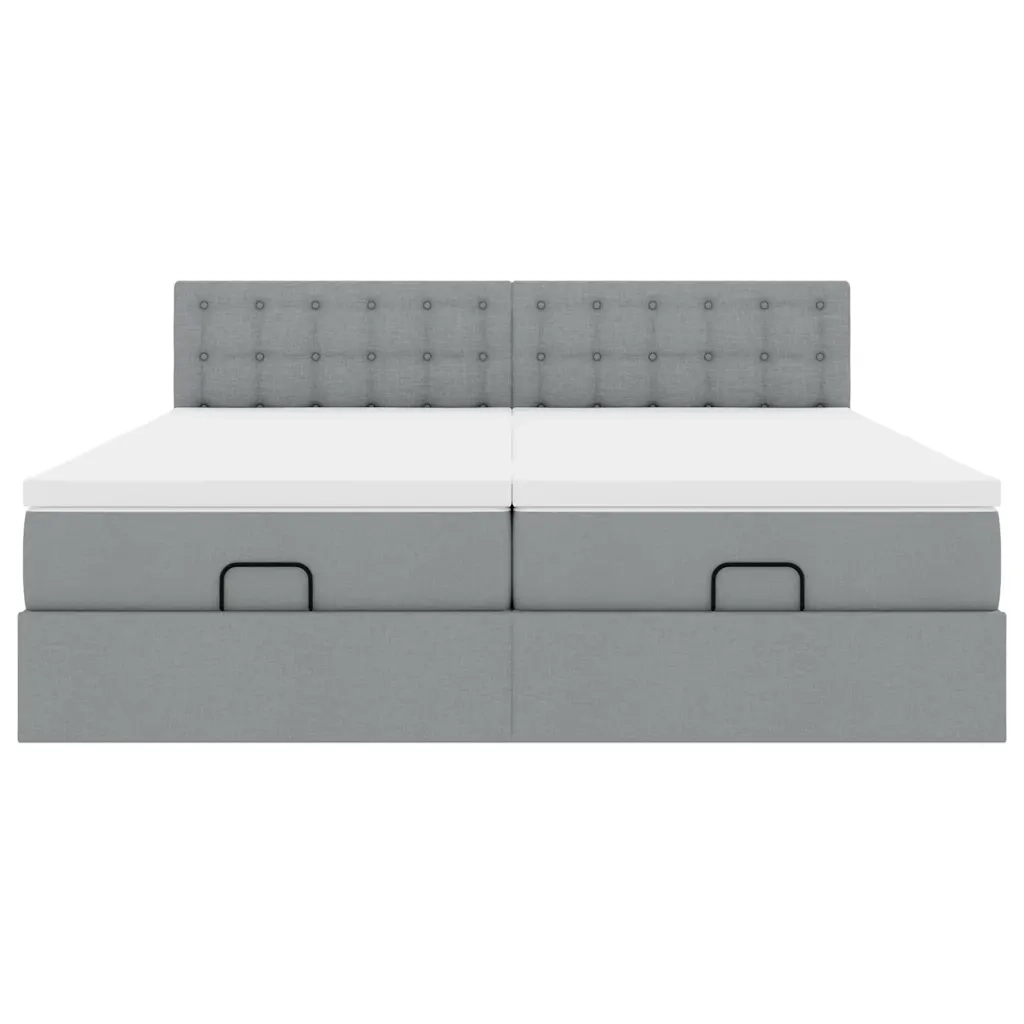 Struttura Letto Pouf con Materassi 160x200 cm in Tessuto 3312878