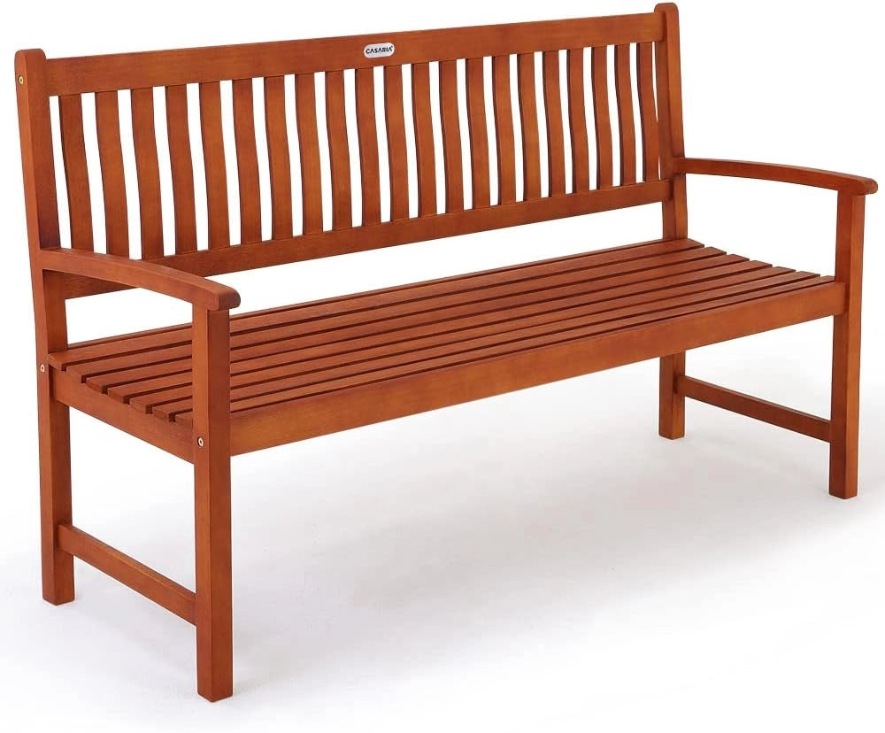 Deuba Panchina da Giardino 3 Posti Legno di Eucalipto Certificato FSC® Panca Interno Esterno