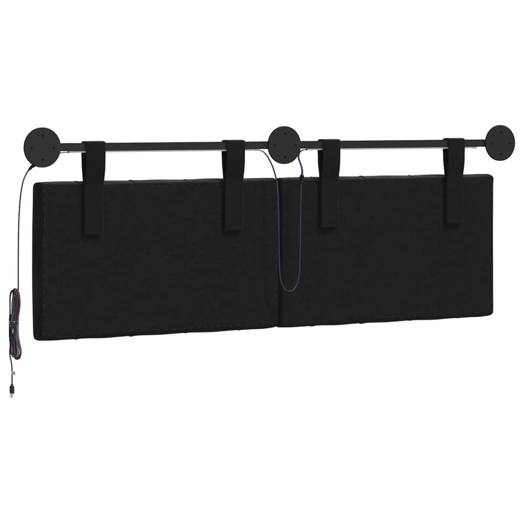 Testiera | Testata sospesa Con luce LED Nero Velluto
