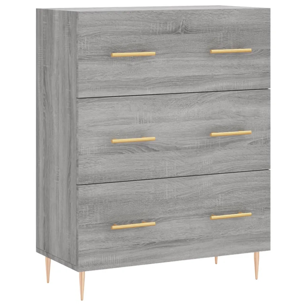 Credenza | Madia | Buffet da pranzo | Armadio da pranzo Grigio Sonoma 69,5x34x180 cm in Legno Multistrato