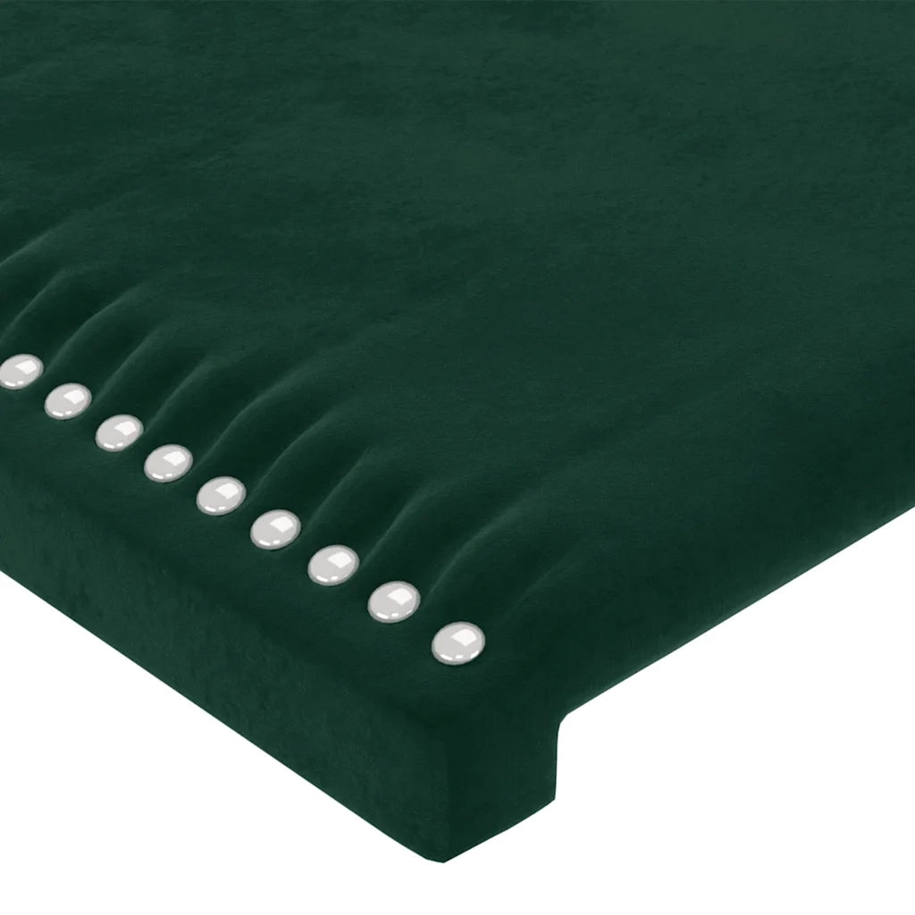 Giroletto senza Materasso Verde Scuro 200x200 cm in Velluto