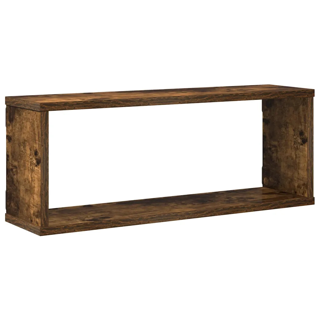 Mensole Cubo Parete 4 pz Rovere Fumo 60x15x23 Legno Multistrato cod mxl 54199