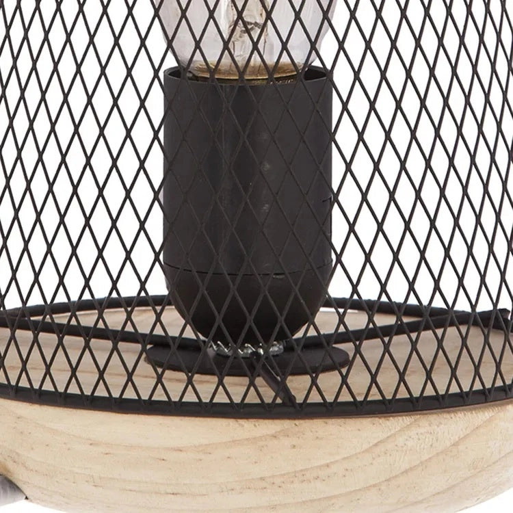 LAMPADA DA TAVOLO ZELI H23CM A GRIGLIA NERA