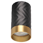 Faretto soffitto nero-oro GU10 1 luce Arras Polux 323521