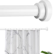 Stang per tenda doccia retrattile - senza foratura - 76-164 cm - bianco