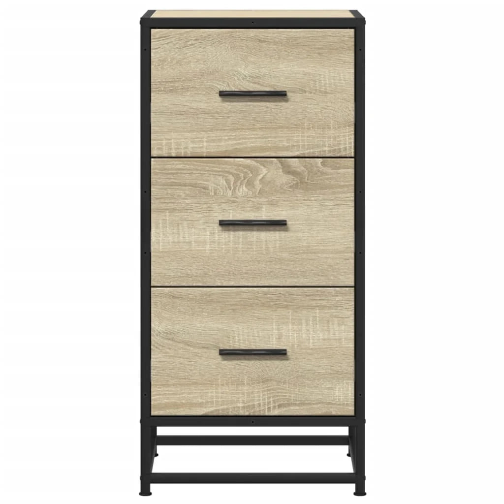 Credenza buffet cassettiera mobile contenitore organizer cucina soggiorno soggiorno Sonoma 35,5 x 35 x 76 cm derivati ​​del legno e metallo marrone 02_0031556
