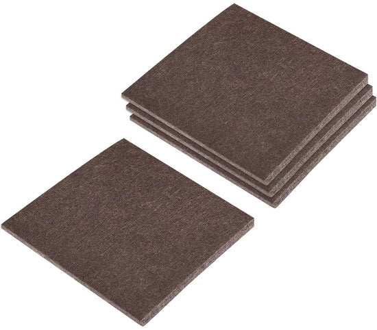 Set di protezioni per mobili 4 pezzi 85 mm x 85 mm - Pads autoadesivi per pavimenti - Protezioni antiscivolo per mobili - Protezione contro graffi - Dampening dei rumori con cuscinetti di gomma