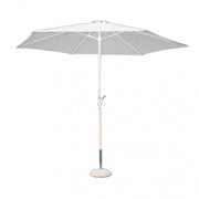 Ombrellone da Giardino Ø3 m Palo Ø48 mm Poly Eco in Acciaio Bianco