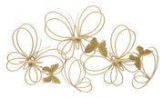 Porta candele da muro in metallo dorato 61x12x34 cm Fish