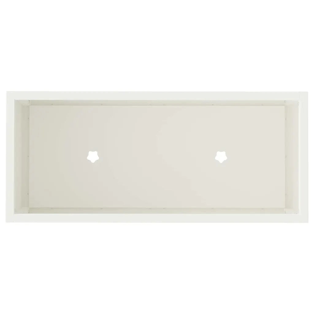 Vaso da giardino-Fioriera Esterno-Contenitore per Piante Rialzato Bianco 60 x 26 x 45 cm Acciaio