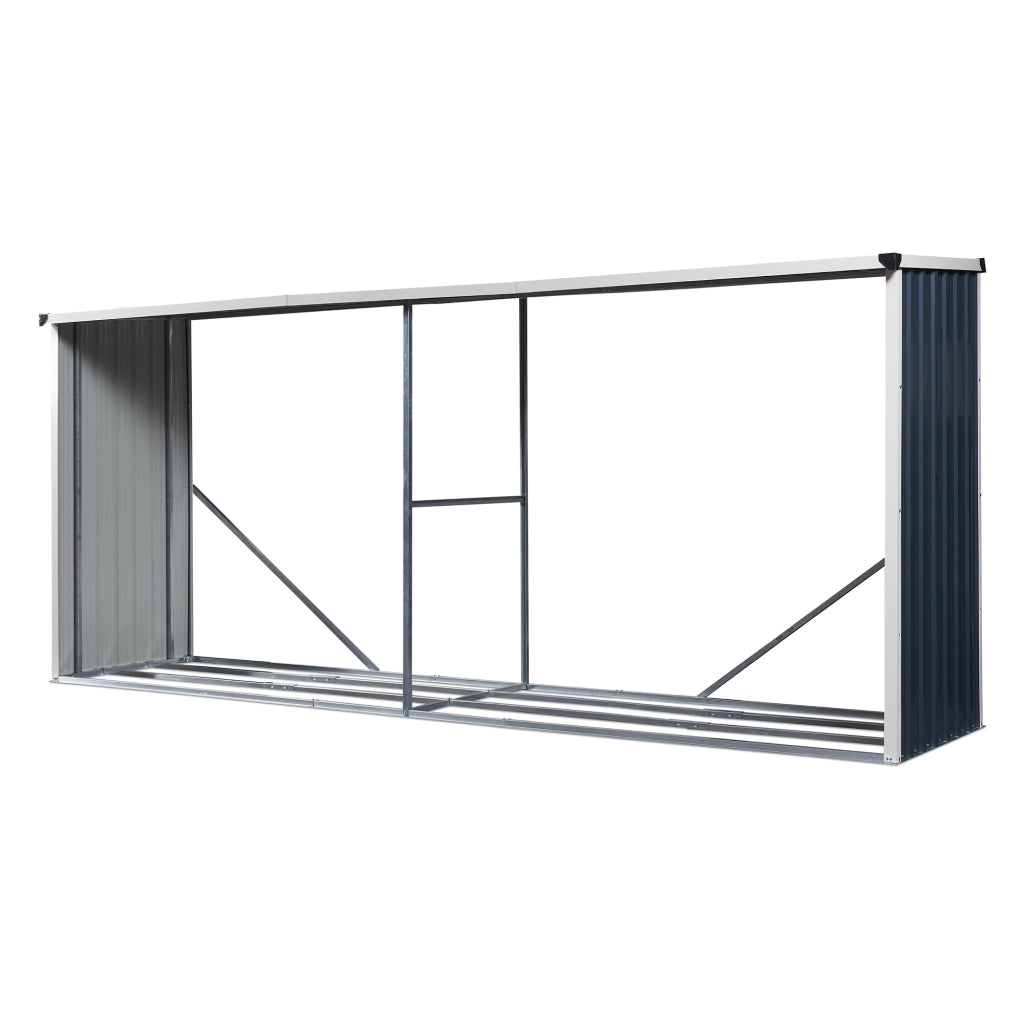 Portalegna Kalmar da Esterno con Tettuccio 352 x 80 x 152 cm Antracite casa.pro