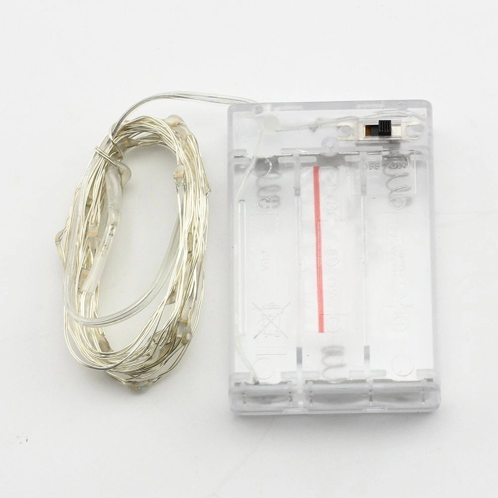 Trade Shop - Striscia 3 Metri Strip Led Bobina Flessibile A Batterie Filo Di Rame Luce -