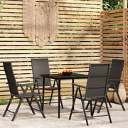 Set da Pranzo da Giardino 5 pz Nero 3099108