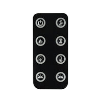 Camino Elettrico da Parete o Incasso Alaro Plus 127x18x52 cm Effetto Fiamma Telecomando in MDF Bianco