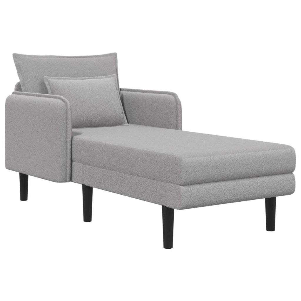 Chaise longue oversize Grigio Chiaro Bouclé 42048053