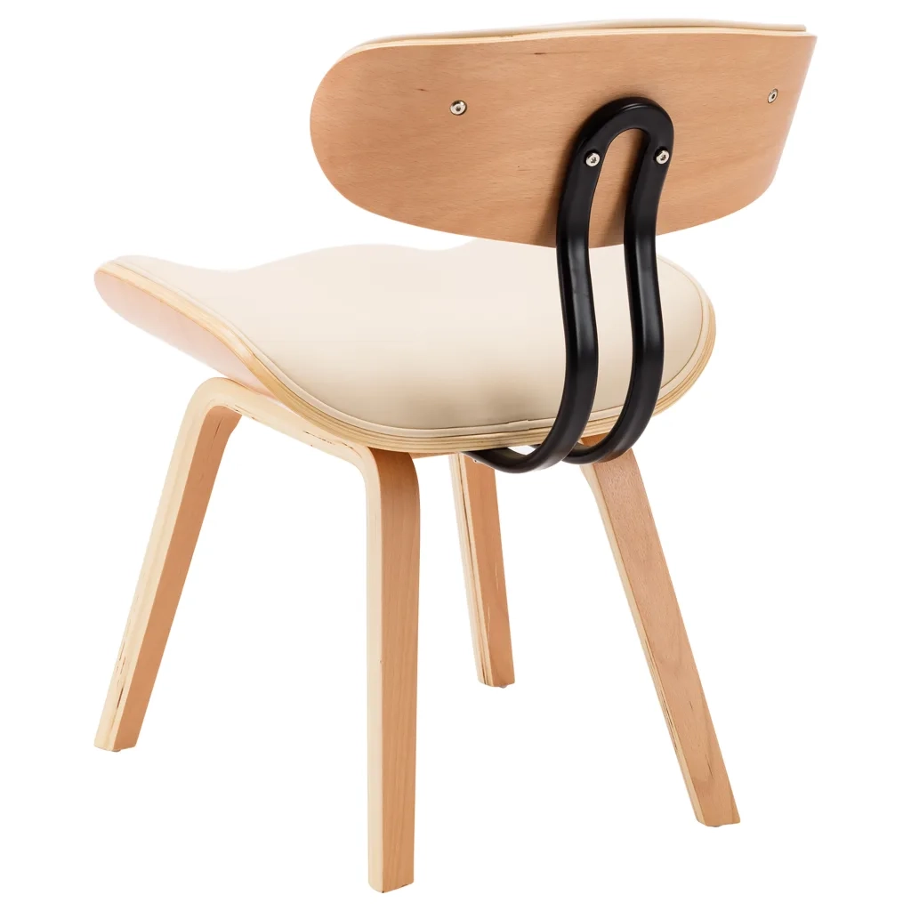 Sedie da Pranzo 2 pz Crema in Legno Piegato e Similpelle cod mxl 22530