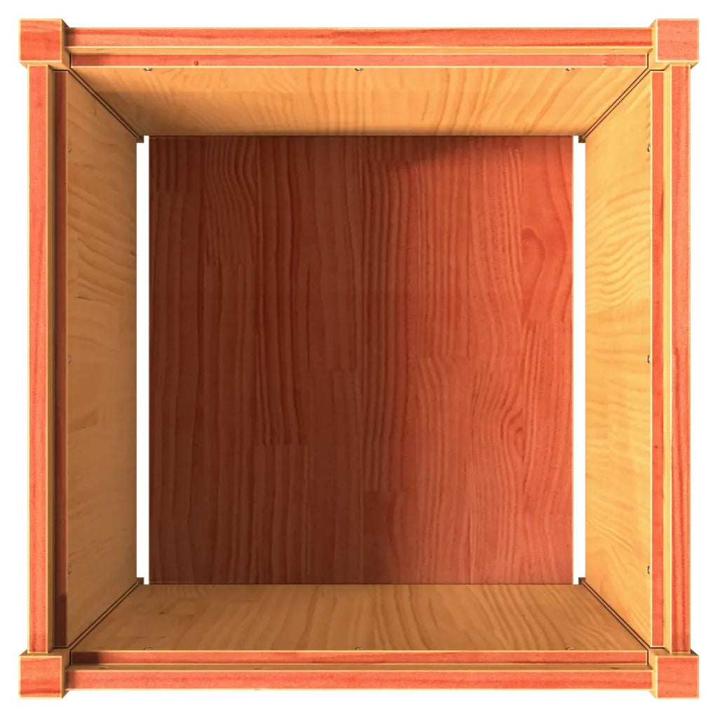Fioriera | Cassetta per fiori | Vaso Giardino Marrone Cera 60x60x60 cm Legno Massello Pino