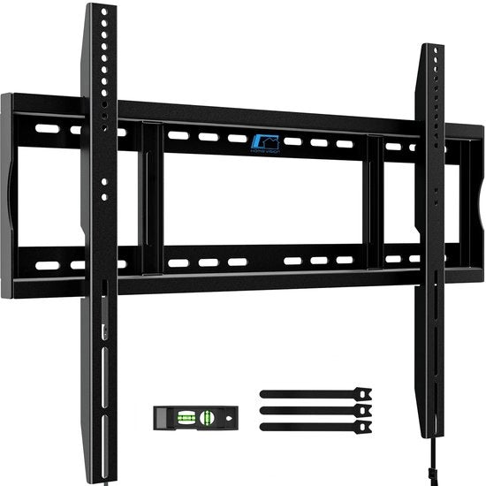 Supporto TV per parete Heavy Duty, beugola fissa ultradisegno per TV piana e curva da 42 a 100 pollici, fino a 120 kg, max. VESA 800x600 mm, beugola TV universale per parete.