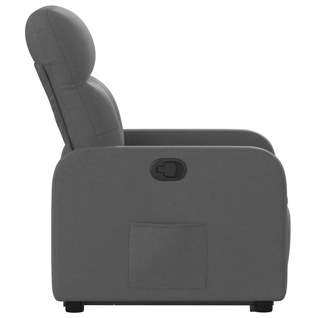 Divano Sedia-Poltrona Alzapersona Reclinabile Grigio Scuro in Tessuto 681710