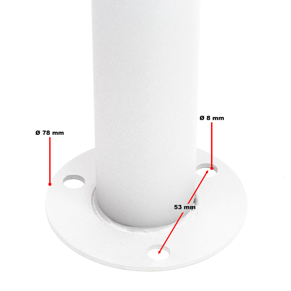 Cassetta postale condominiale autoportante 5 posti, 1 modulo, bianco 513 x 270 x 1500 mm