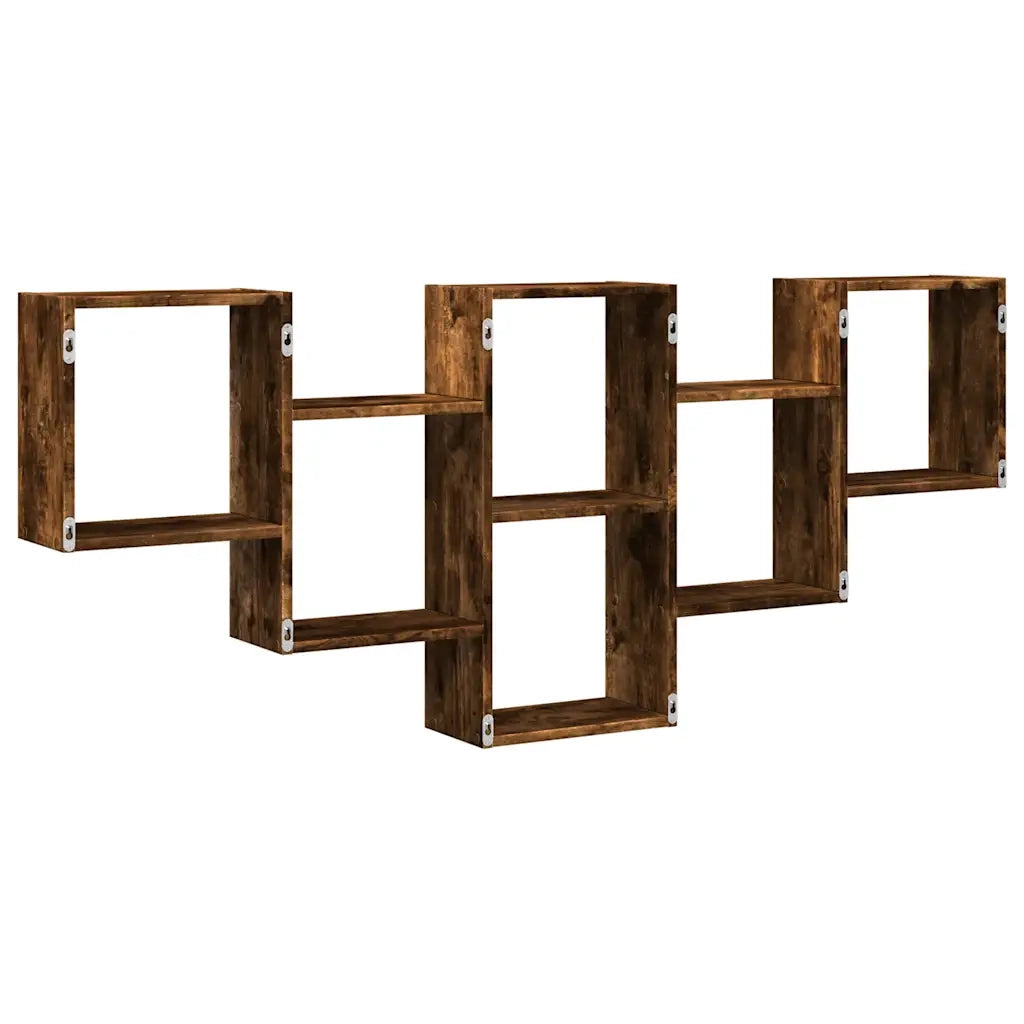 Mensola a Muro Rovere Fumo 159x18x66 cm in Truciolato 853303