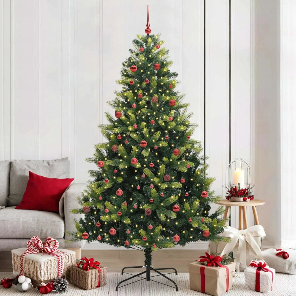 Albero di Natale Artificiale a Cerniera con 300 LED 210 cm 3396000