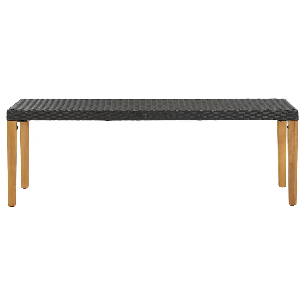 Panchina da Giardino | Panca da Giardino 80 cm in Polyrattan Nero