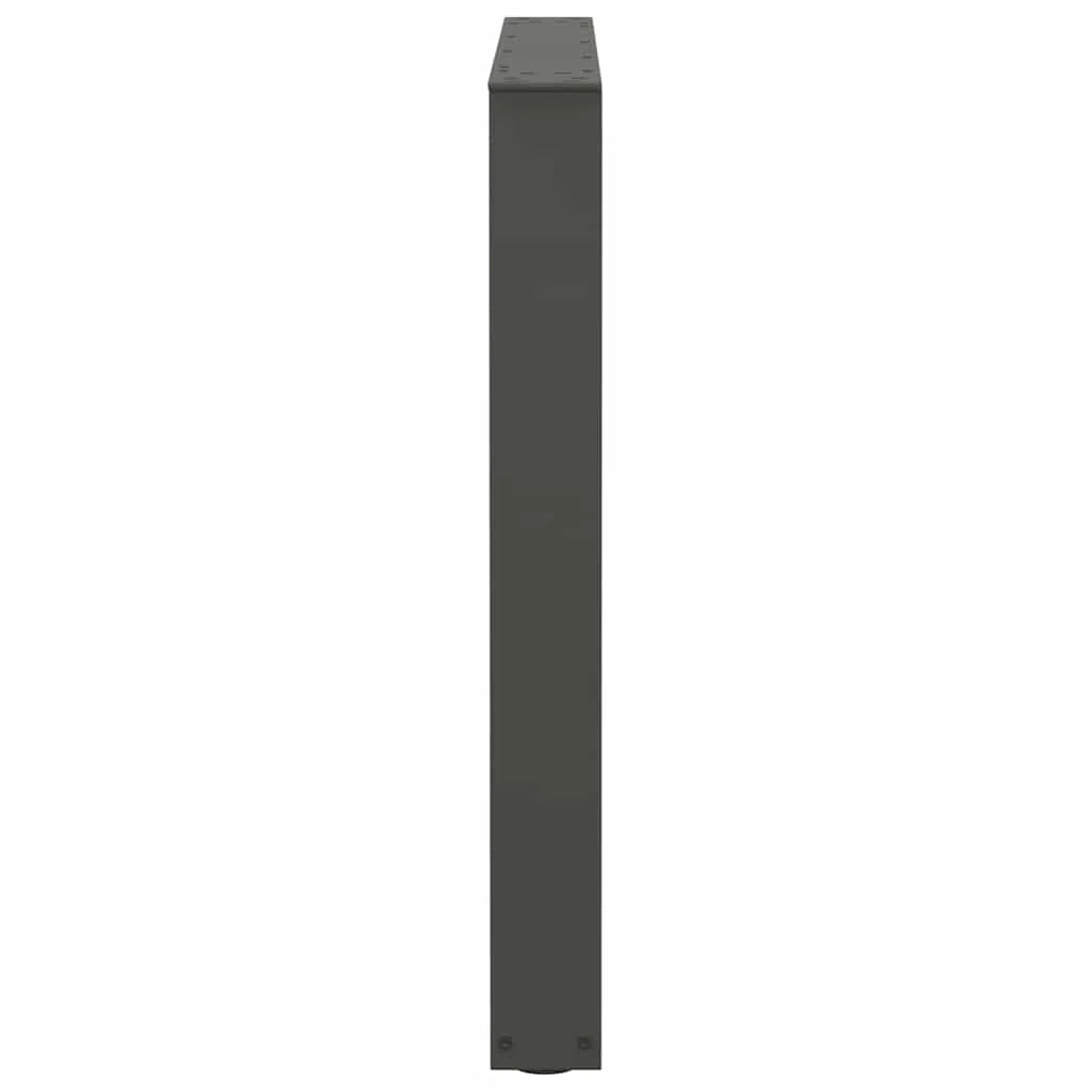 Set di 2 gambe moderne per tavolo da pranzo a forma di V 90 x 72-73,3 cm con piedini regolabili in acciaio antracite 02_0056940