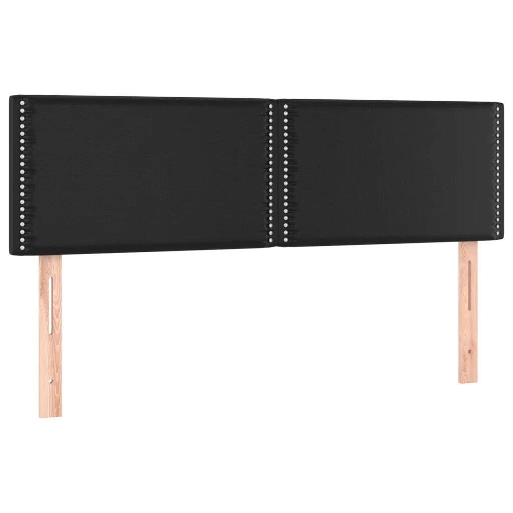 Giroletto a Molle con Materasso e LED Nero 140x190cm Similpelle 3134159