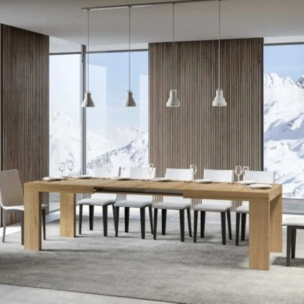 Tavolo allungabile 180/284x90 cm Roxell colore quercia natura