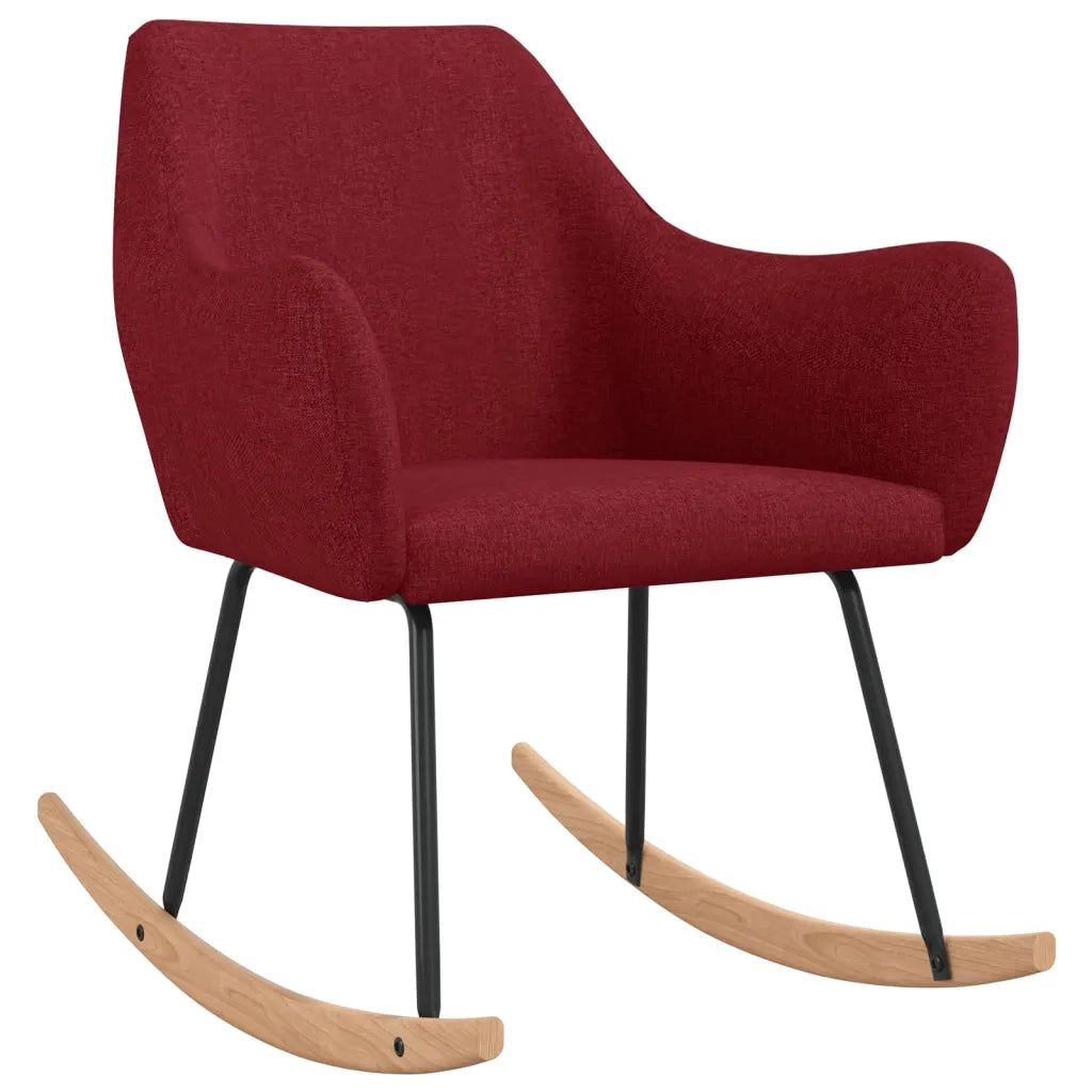 Sedia a Dondolo Rosso Vino in Tessuto cod mxl 38248
