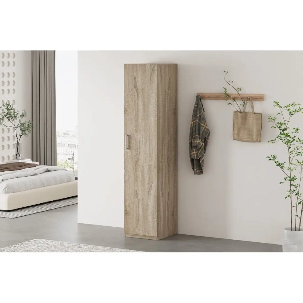 Armadio 1 anta TOM – Rovere sonoma – Design moderno e compatto