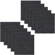Tegoli per tappeti 10 pezzi - 50 x 50 cm Autoadesivi - Felpa - Antiscivolo - Copertura del pavimento - Fissi