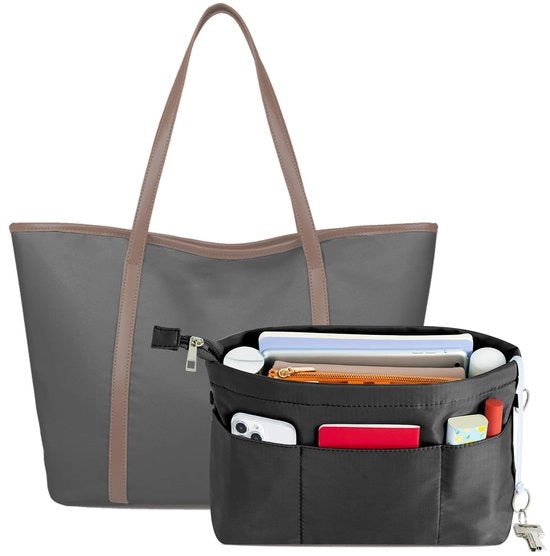 Organizzatore per borsa con chiusura a rittenservizio acqua, contenitore interno per borsa con chiusura a rittenservizio acqua, organizzatore per cosmetici con chiusura a rittenservizio acqua, modello -L