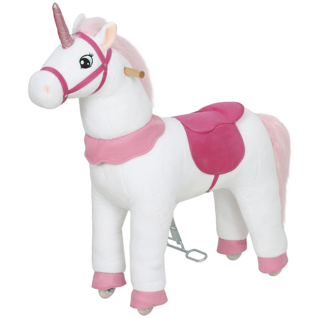Cavallo a Dondolo per Bambini ¨C zephmum ¨C Bianco, Tessuto