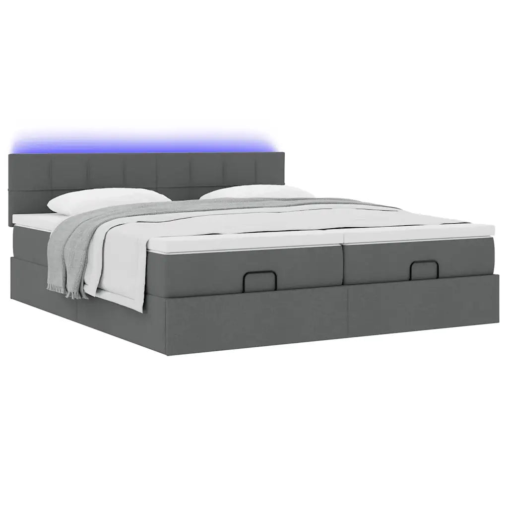 Struttura Letto Pouf con Materassi 160x200 cm in Tessuto 3312837